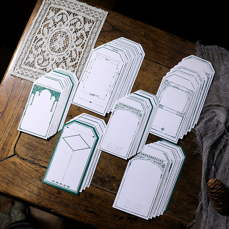 Retro Letterpress Printed Label Tag Cards