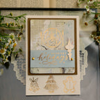 Gold Foil Christmas Rub-on Transfer Stickers