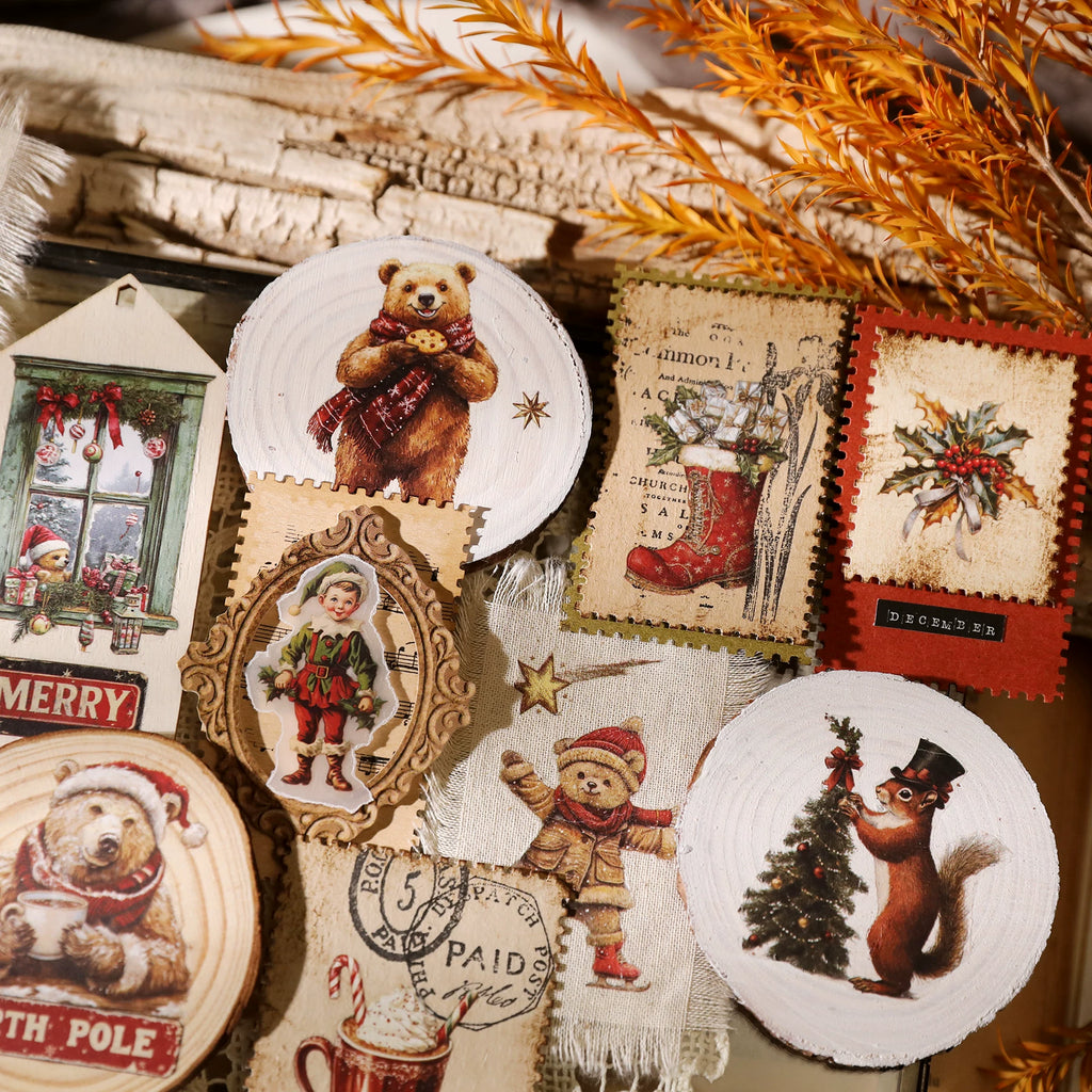 Christmas Matte Rub-on Transfers 2 Small Sheets