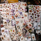 Autumn Dried Flowers Matte Rub-on Transfers