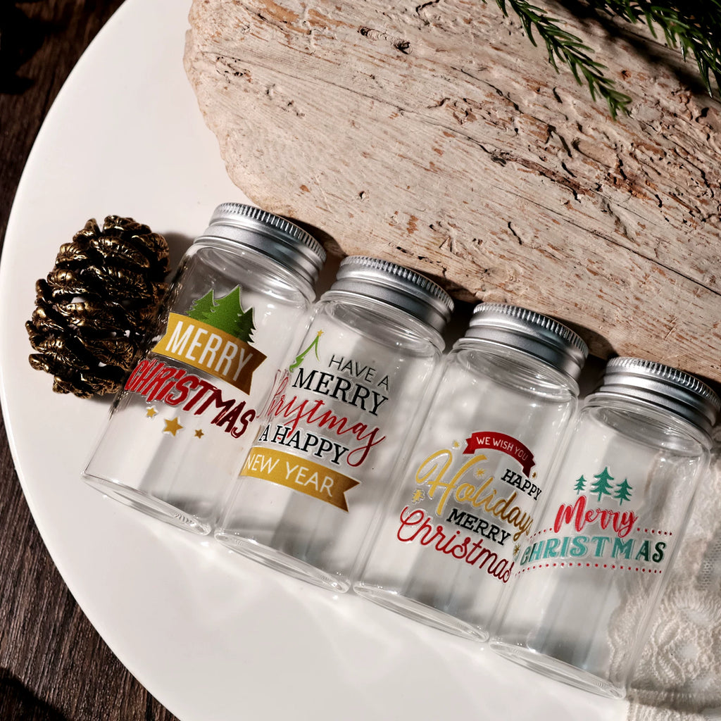 Christmas Color Quotes UV-DTF Rub-on Stickers