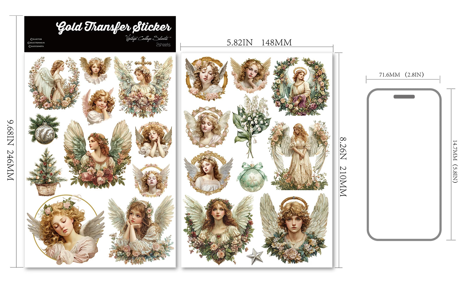 Angels UV-DTF Rub-on Stickers - Fresh