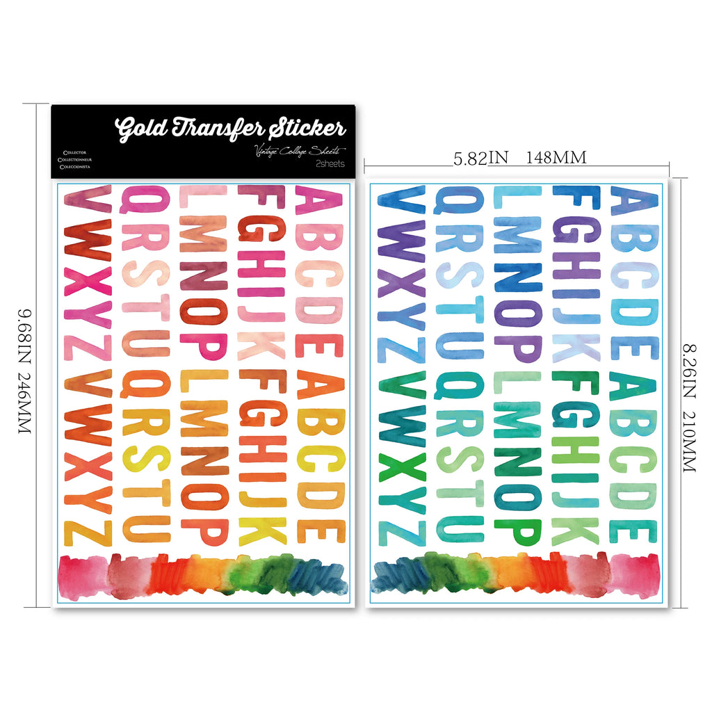 Color Alphabet UV-DTF Rub-on Stickers
