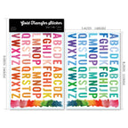 Color Alphabet UV-DTF Rub-on Stickers
