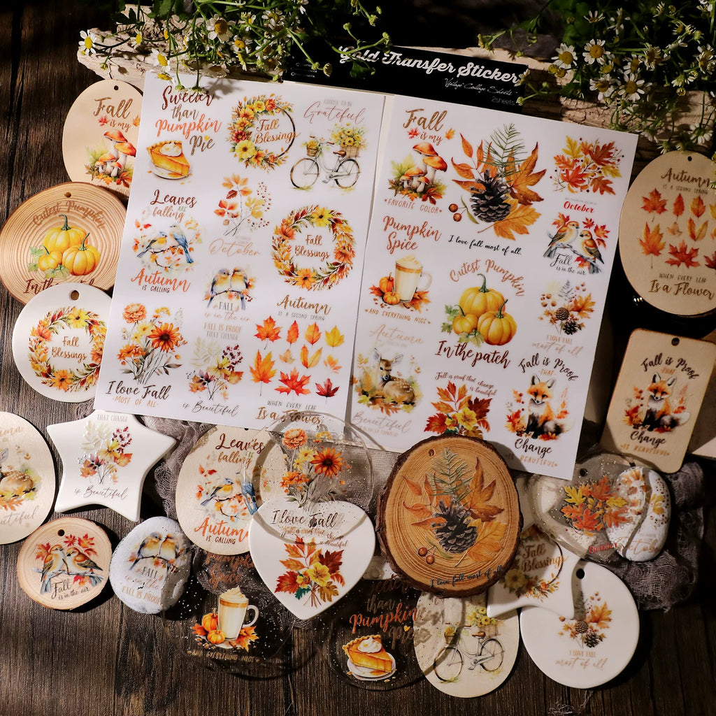 Thanksgiving UV-DTF Rub-on Stickers