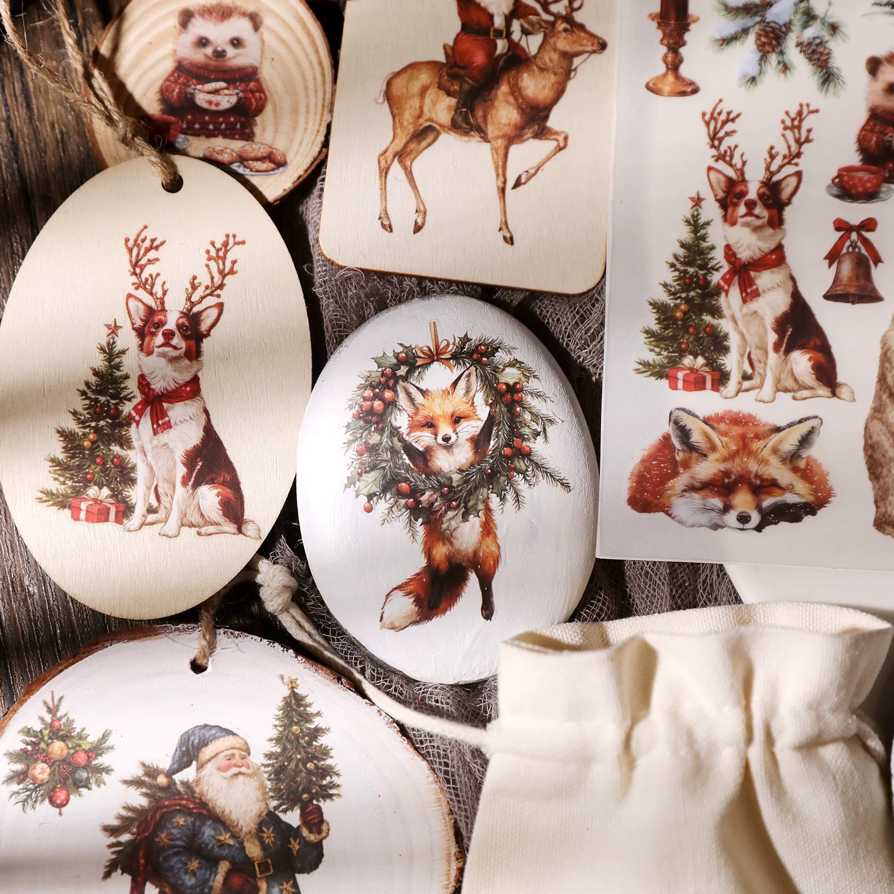 Christmas Matte Rub-on Transfers