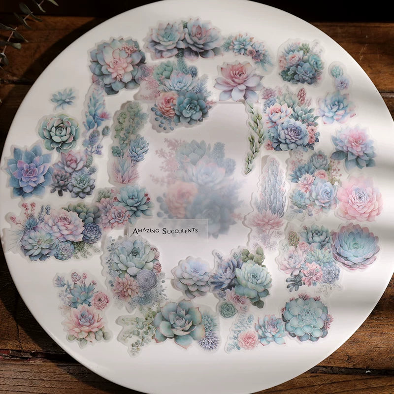 Succulent Vellum Stickers