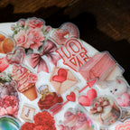 Pink Valentine's Day Vellum Stickers