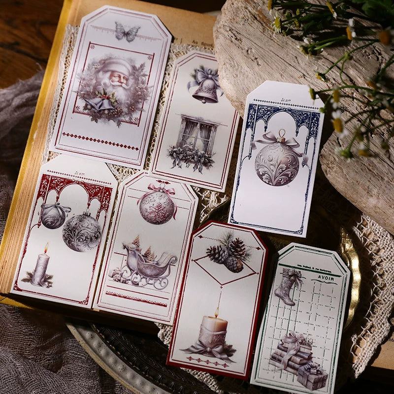 Silver Christmas Matte Rub-on Transfers 2 Small Sheets