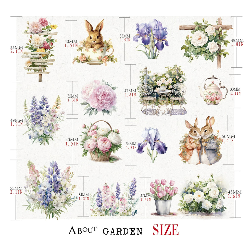 Spring Easter Garden Vellum Stickers
