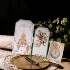 Golden Christmas Matte Rub-on Transfers 2 Small Sheets