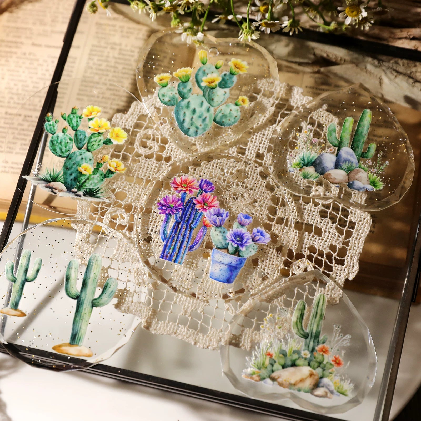 Cactus UV-DTF Rub-on Stickers