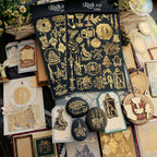 Gold Foil Christmas Rub-on Transfer Stickers