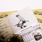 Black Retro Print Vellum Stickers