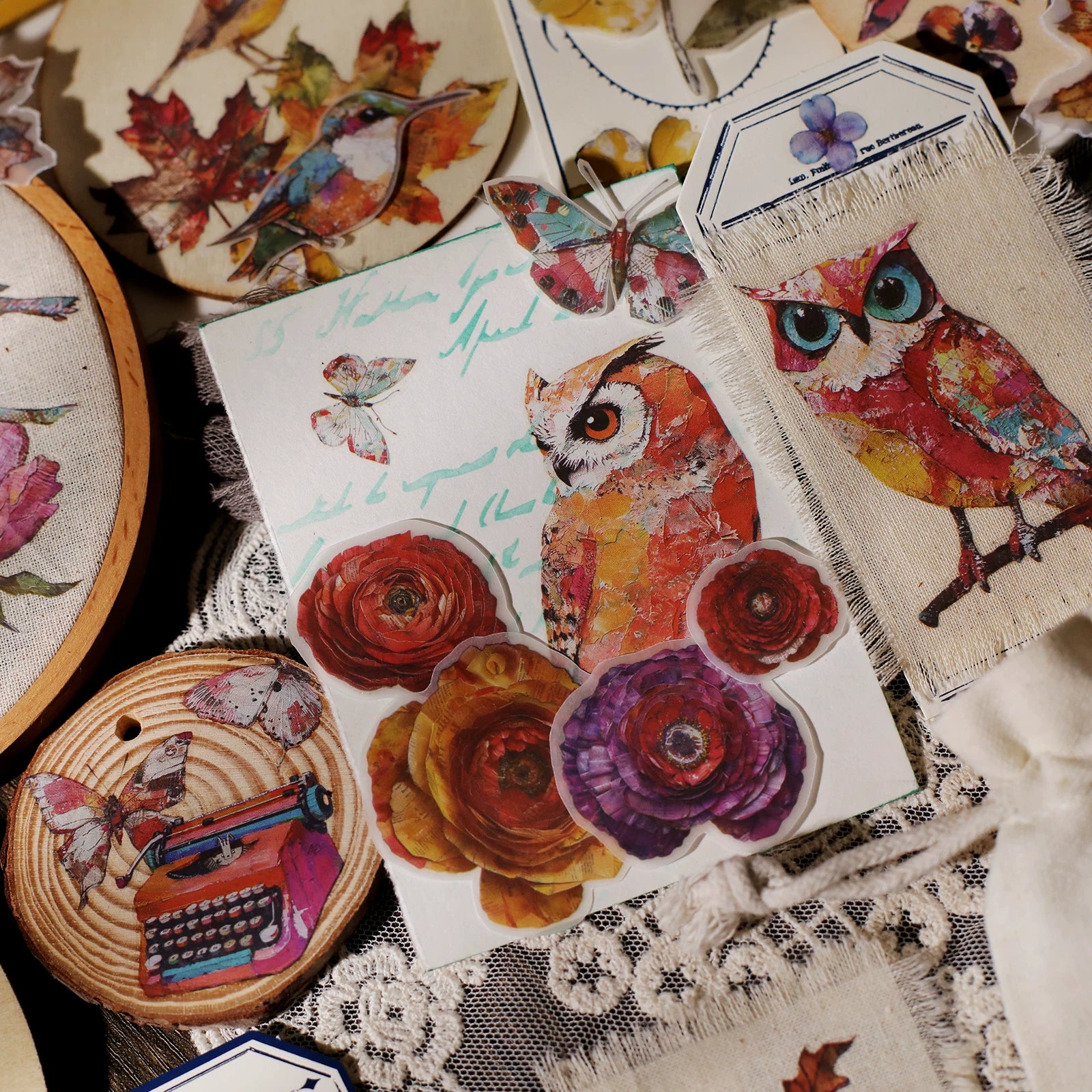 Owl Matte Rub-on Transfers