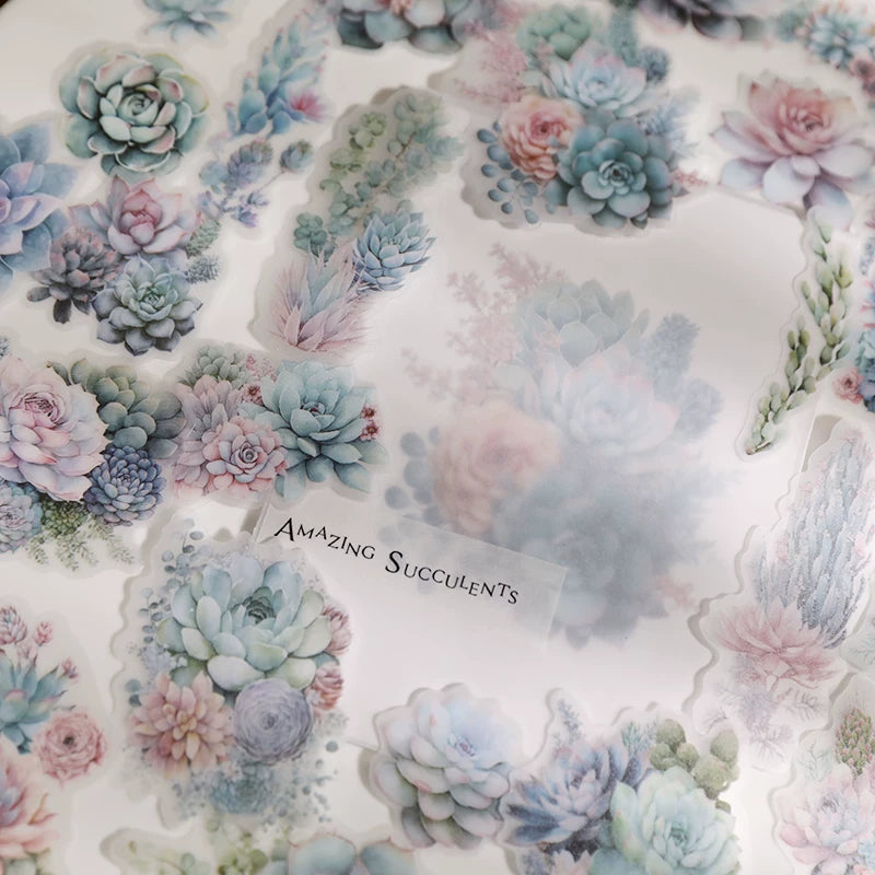 Succulent Vellum Stickers