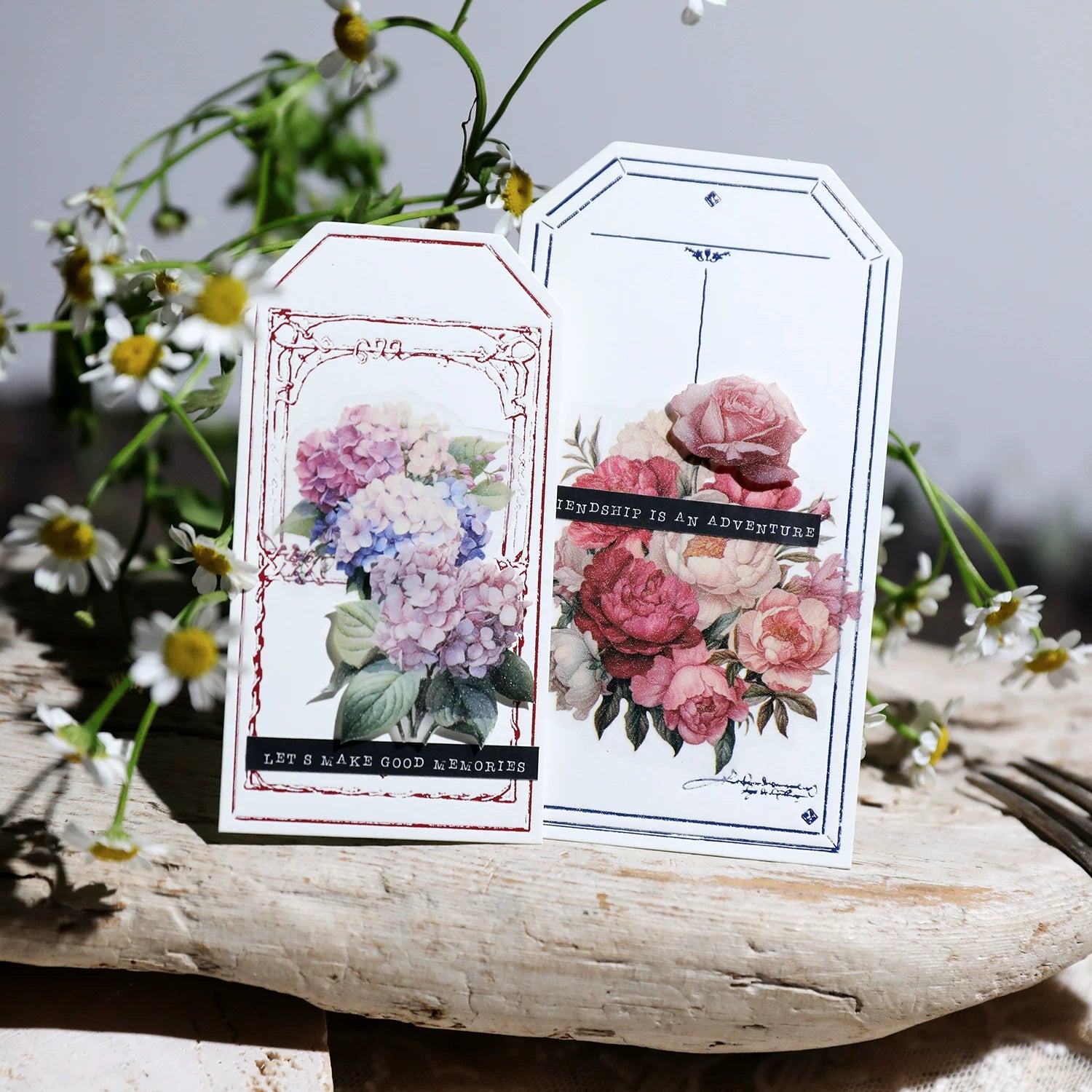 Blooming Flowers Vellum Stickers
