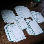 Retro Letterpress Printed Label Tag Cards