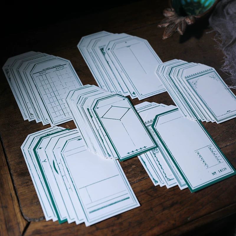 Retro Letterpress Printed Label Tag Cards
