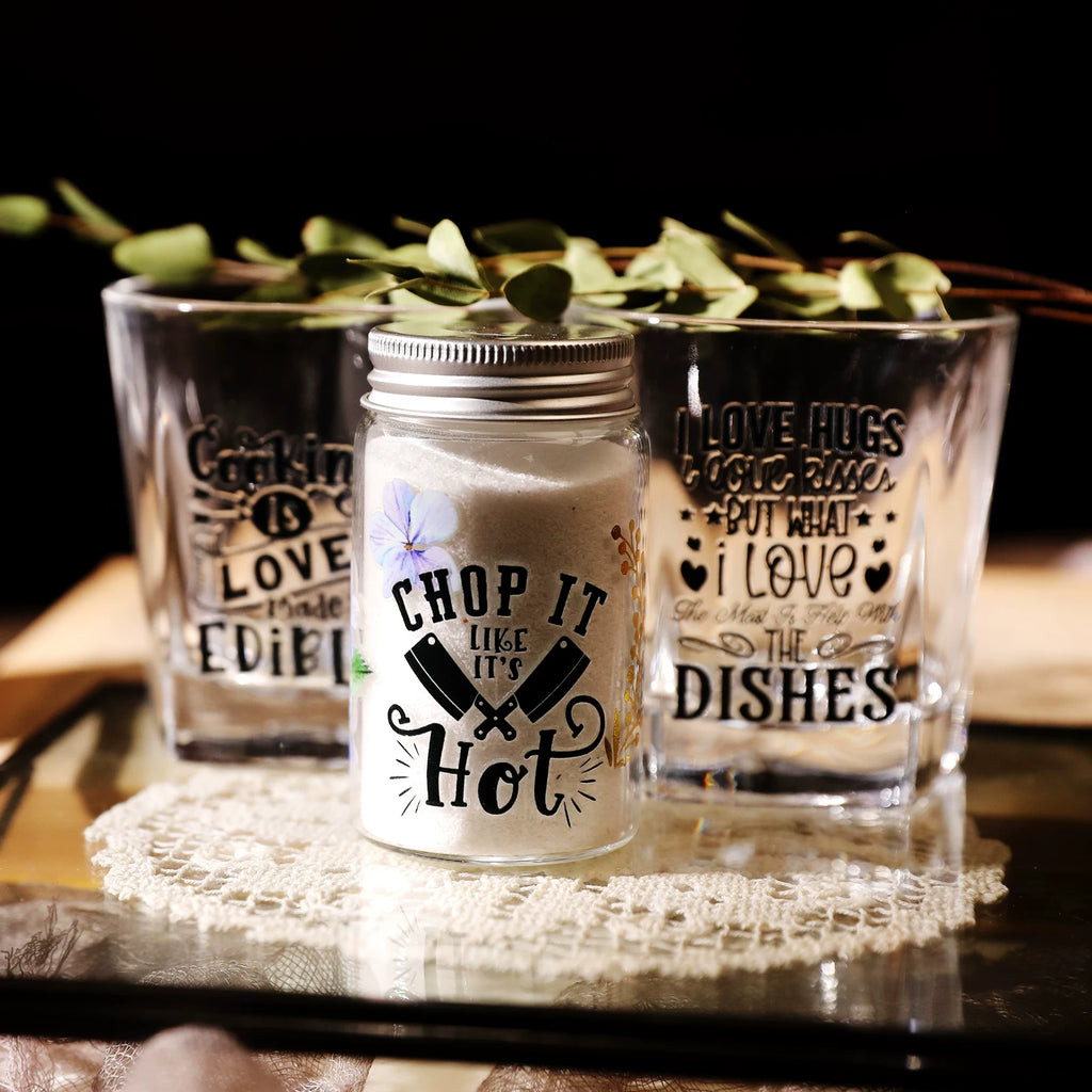 Kitchen Phrases UV-DTF Rub-on Stickers