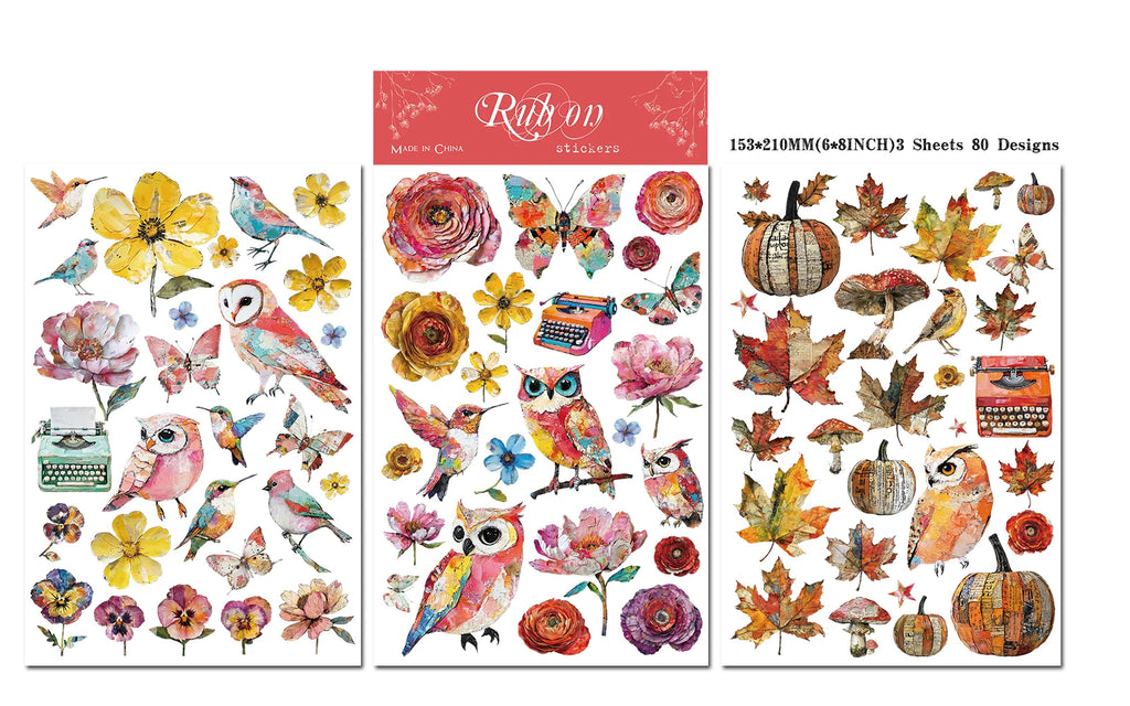 Owl Matte Rub-on Transfers