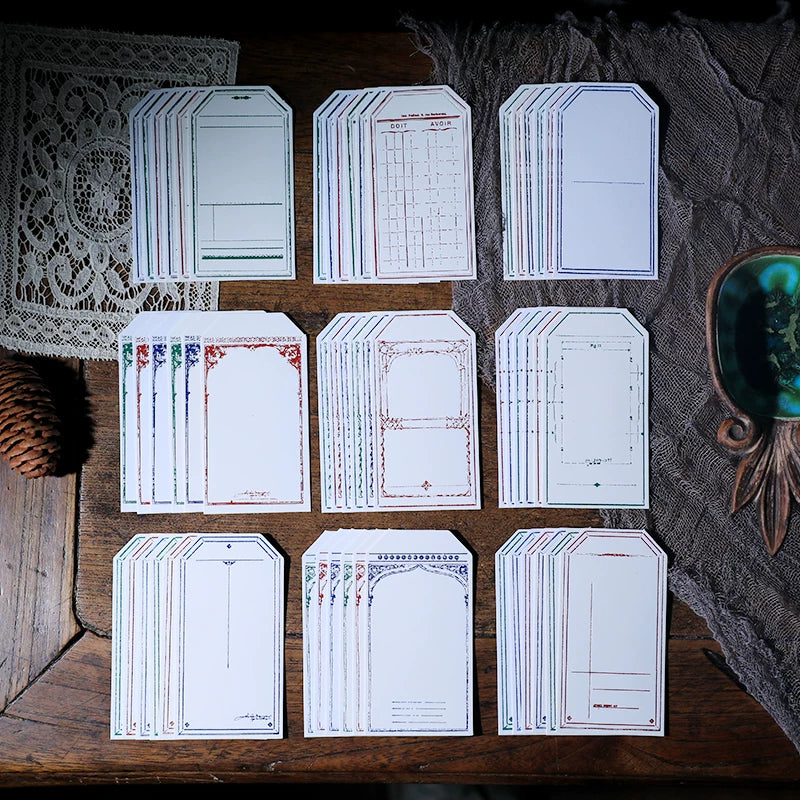 Retro Letterpress Printed Label Tag Cards