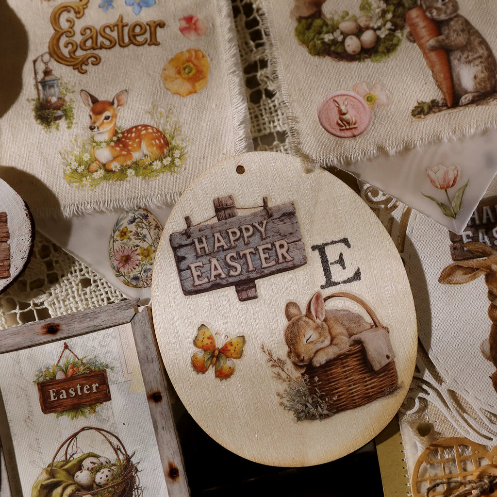 Easter Matte Rub-on Transfers - Blue