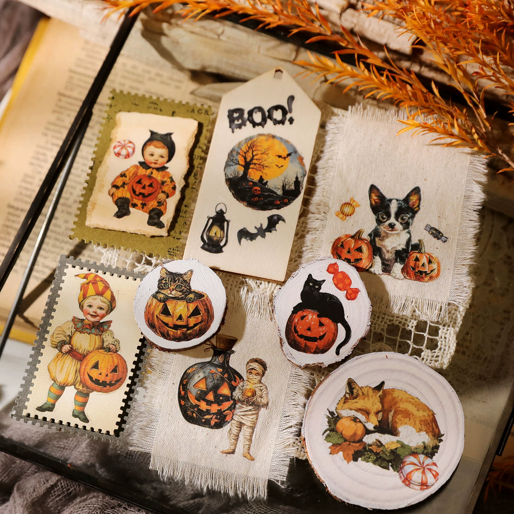 Halloween Matte Rub-on Transfers 2 Small Sheets - Witch