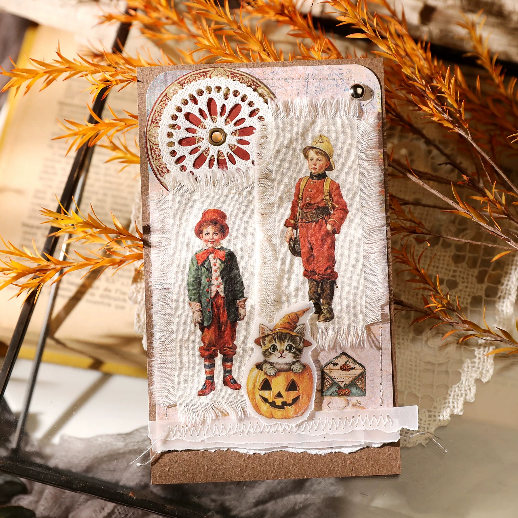 Halloween Matte Rub-on Transfers 2 Small Sheets - Witch