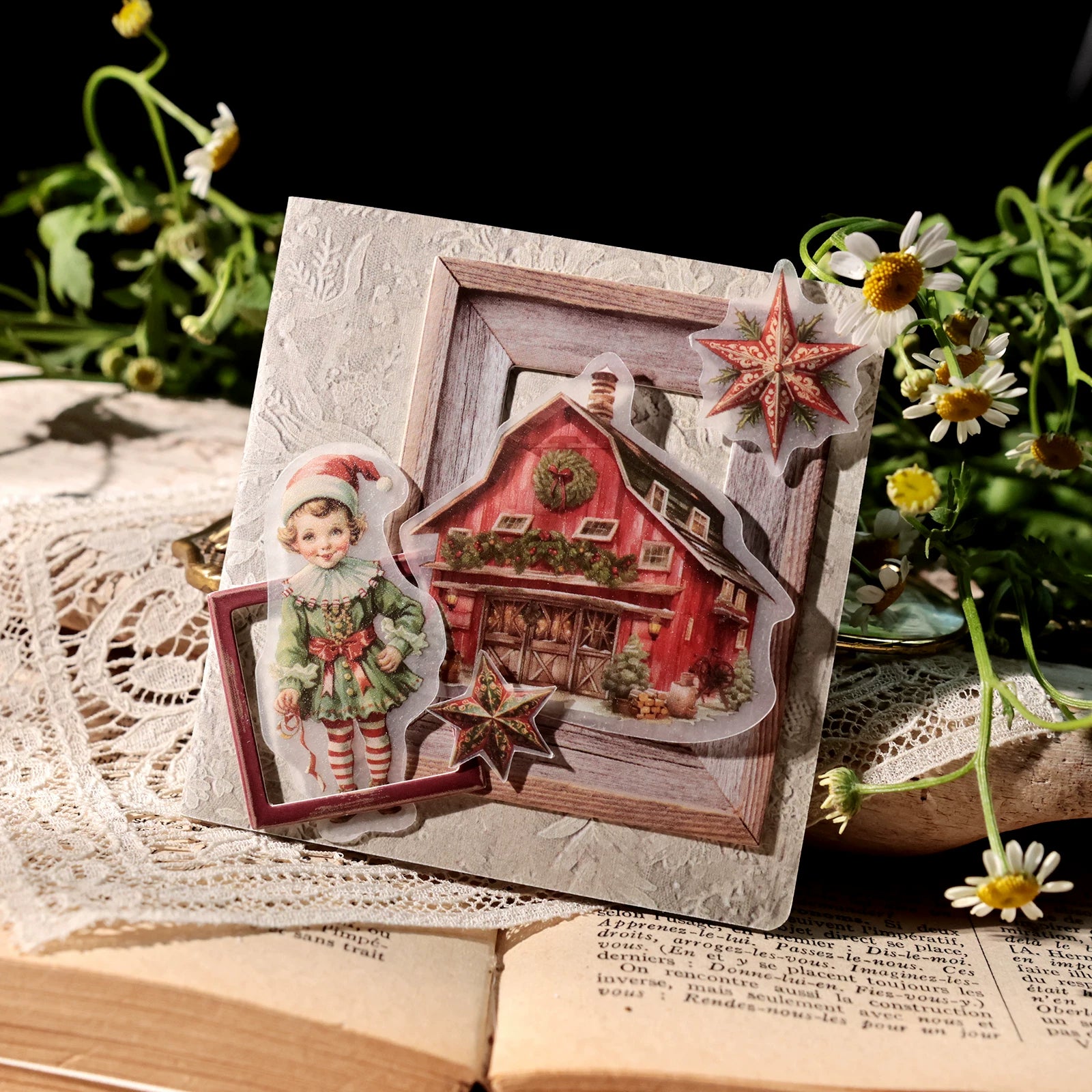 Christmas Bear Vellum Stickers