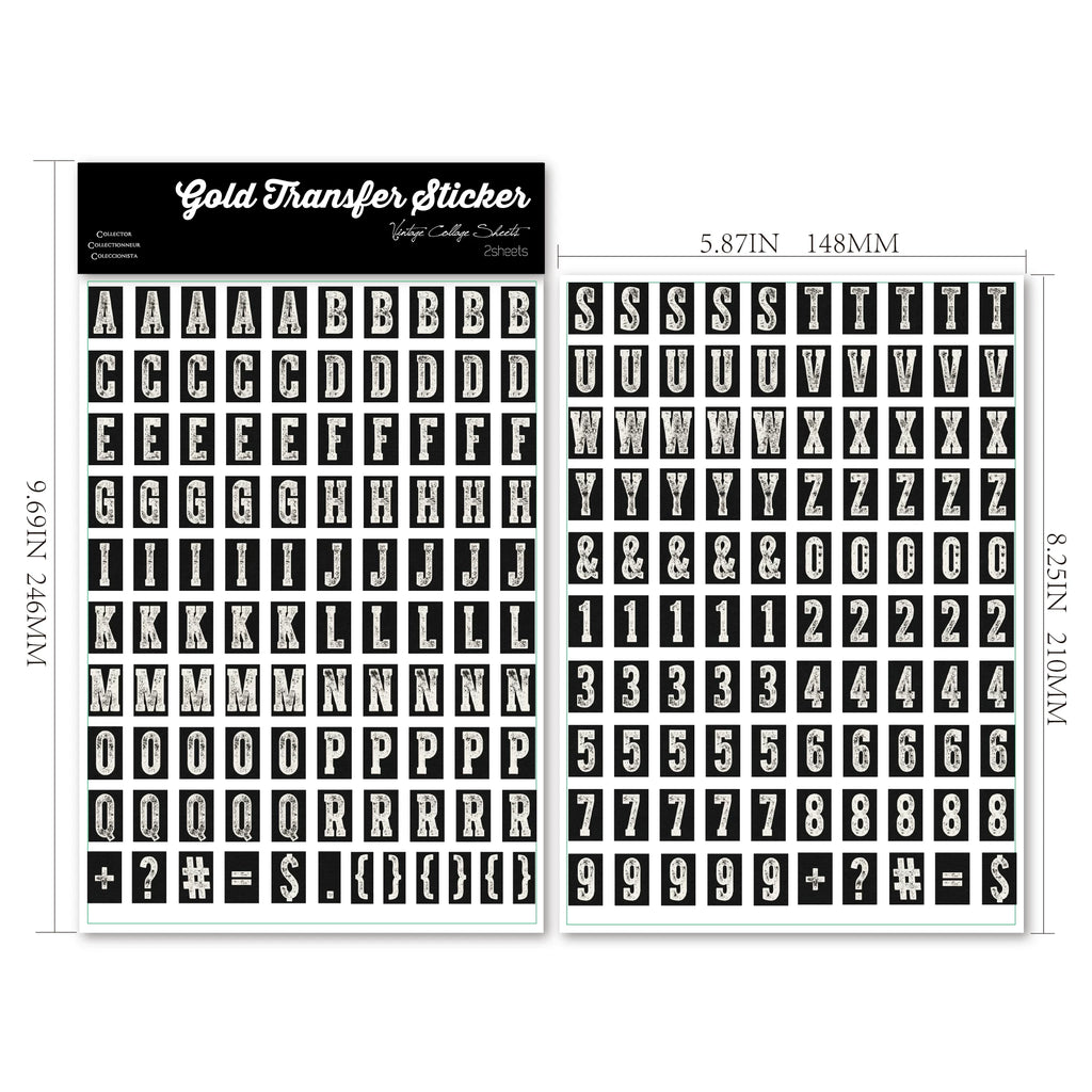 Alphabet UV-DTF Rub-on Stickers