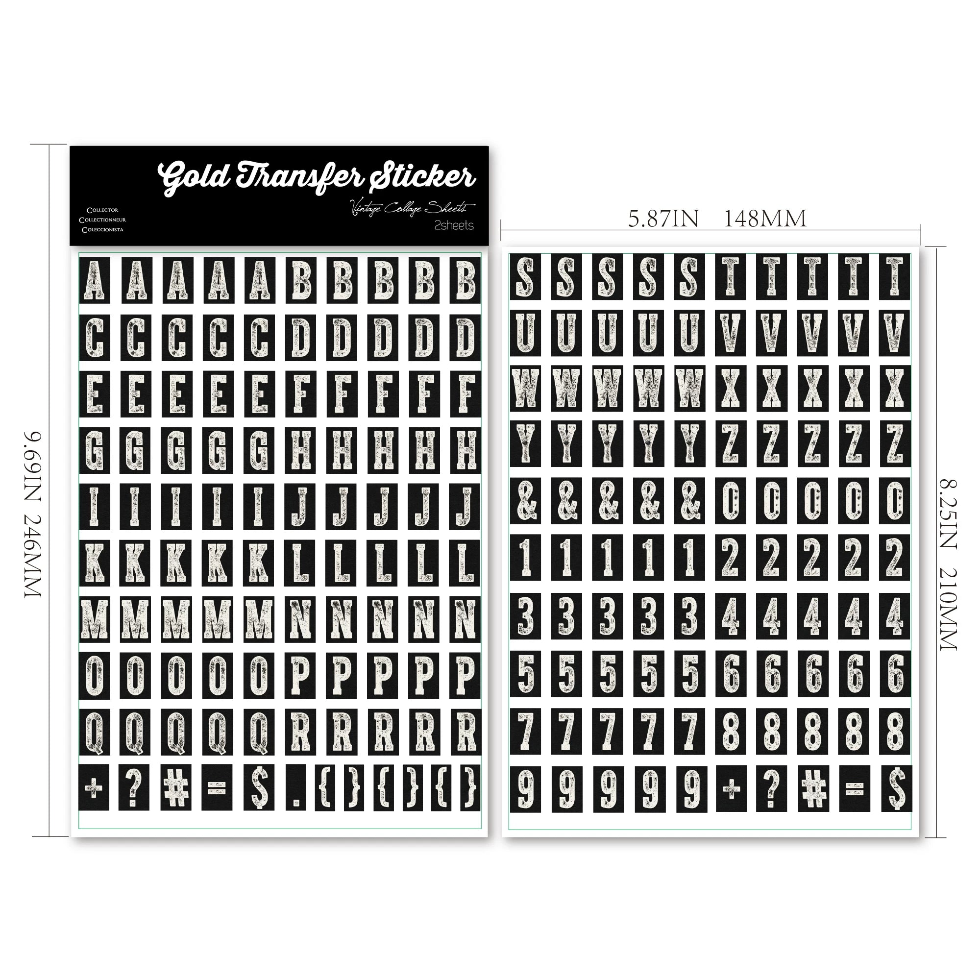 Alphabet UV-DTF Rub-on Stickers