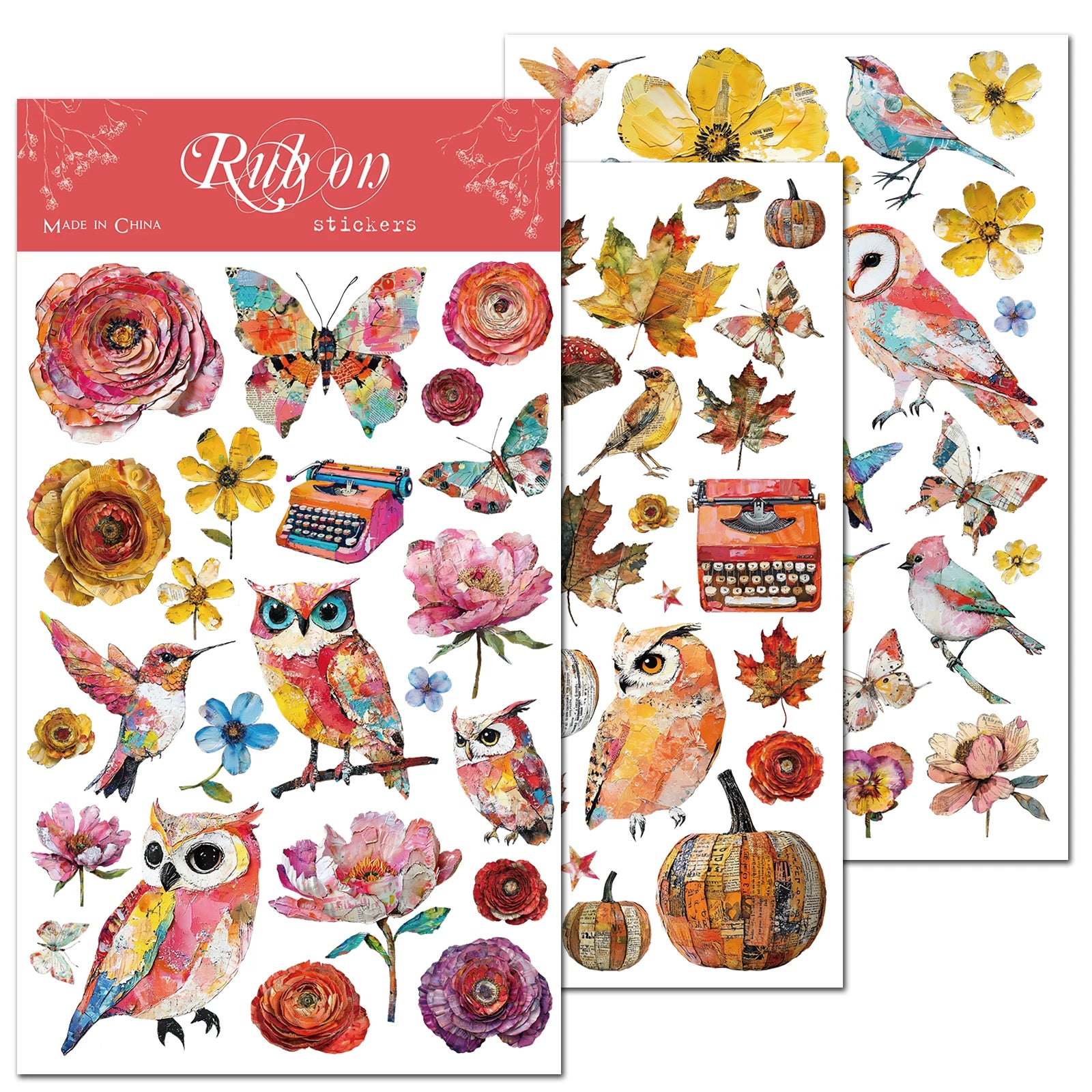 Owl Matte Rub-on Transfers