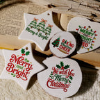 Christmas Embroidery  Quotes UV-DTF Rub-on Stickers