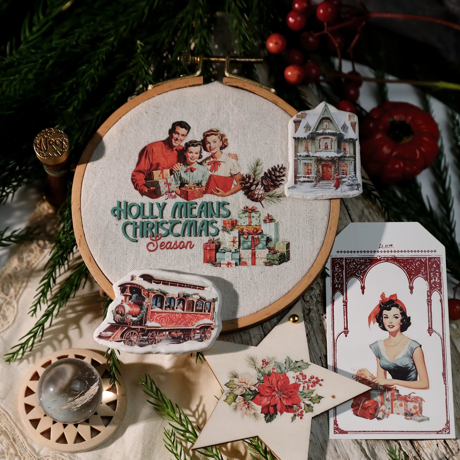 Christmas Family Matte Rub-on Transfers