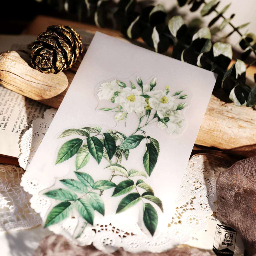 Larger Flowers Vellum Stickers