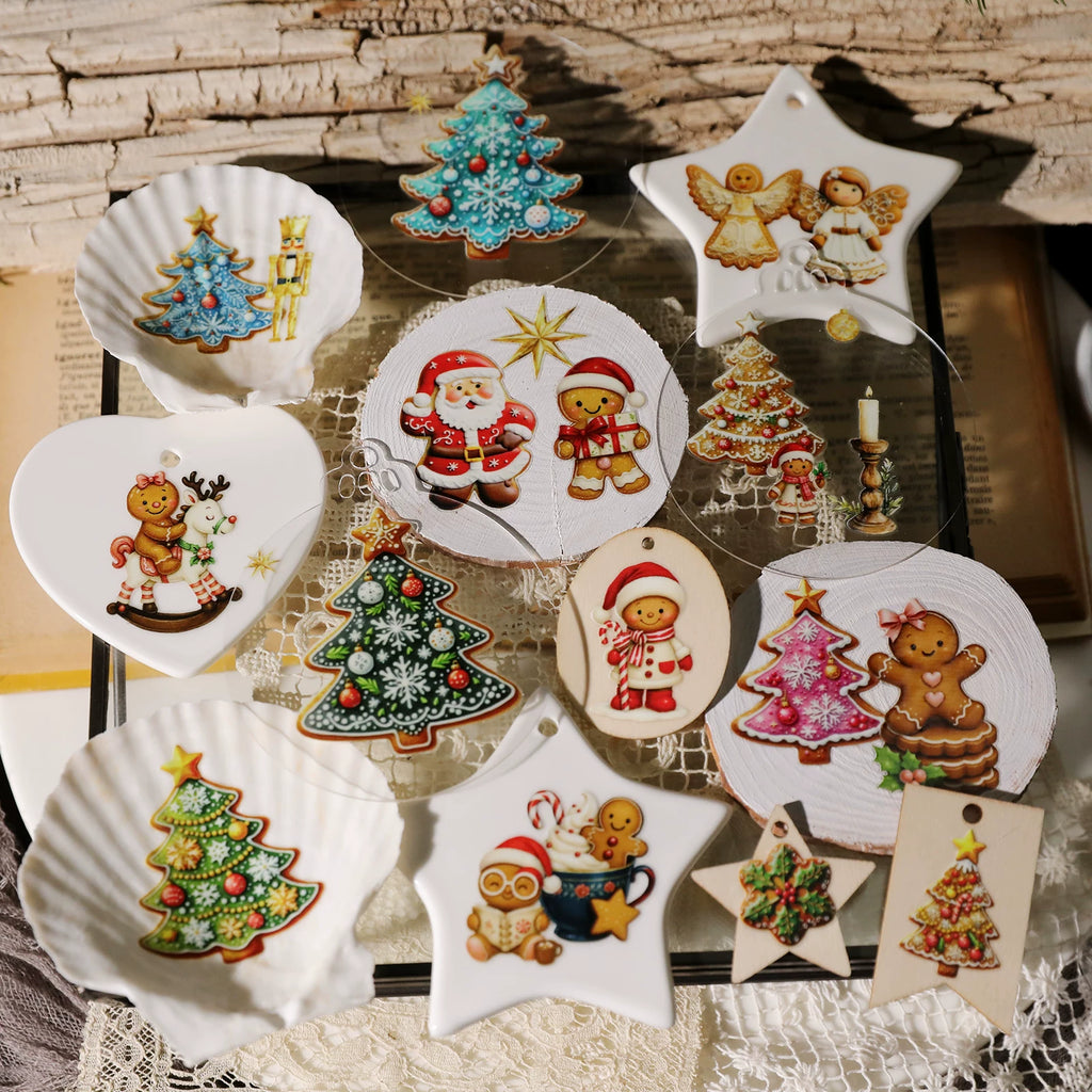 Christmas Gingerbread Man UV-DTF Rub-on Stickers