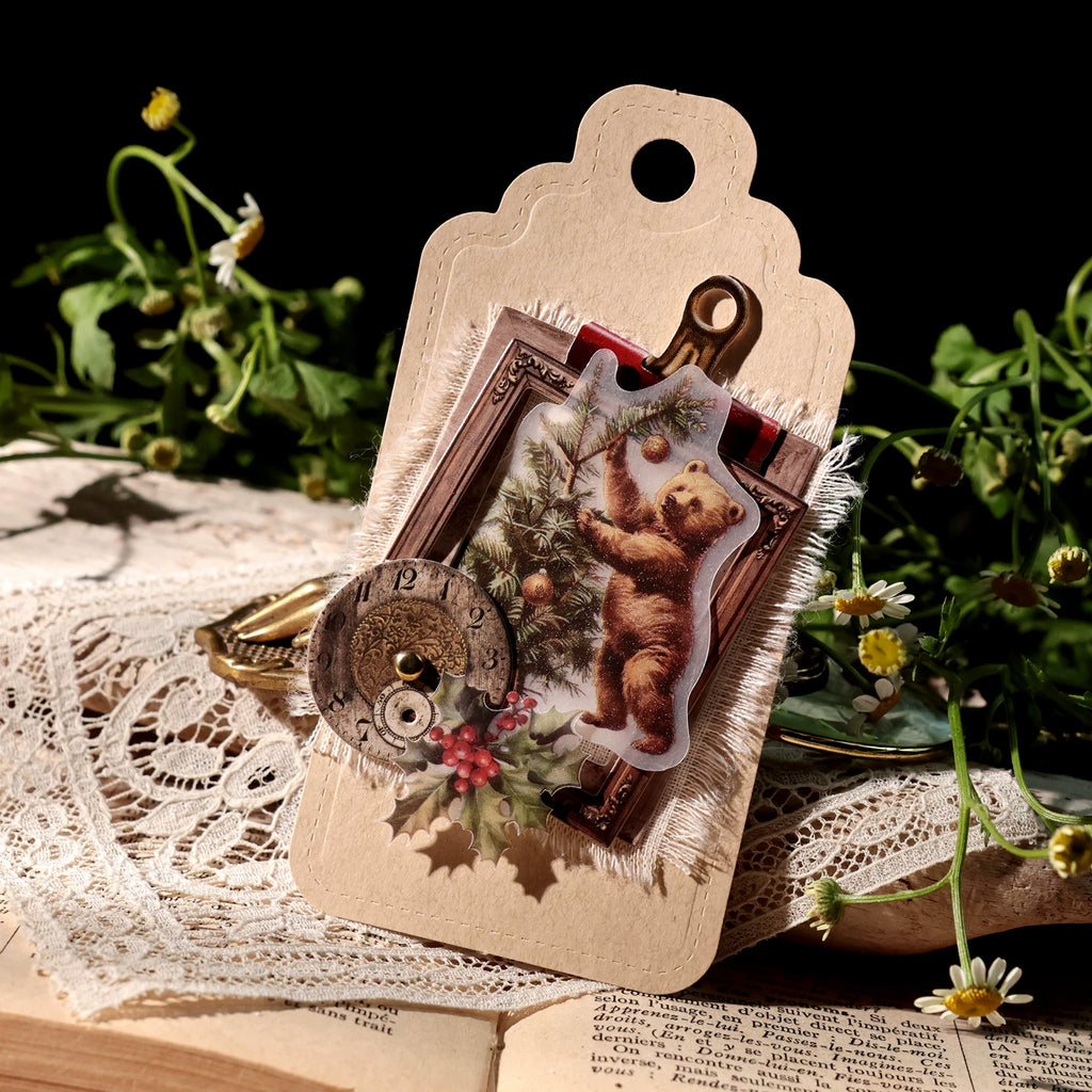 Christmas Bear Vellum Stickers