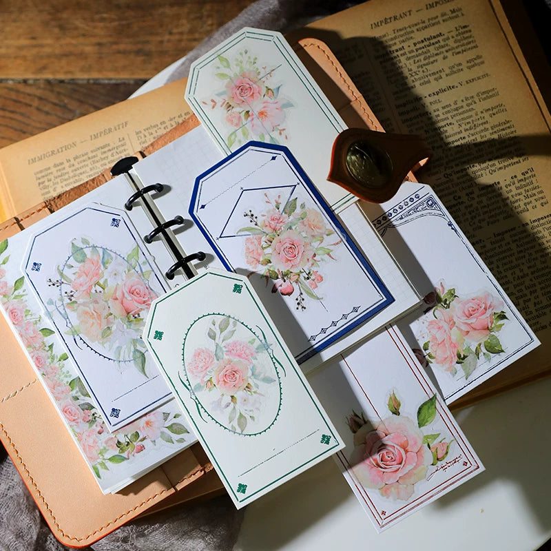 Pink Roses Vellum Stickers