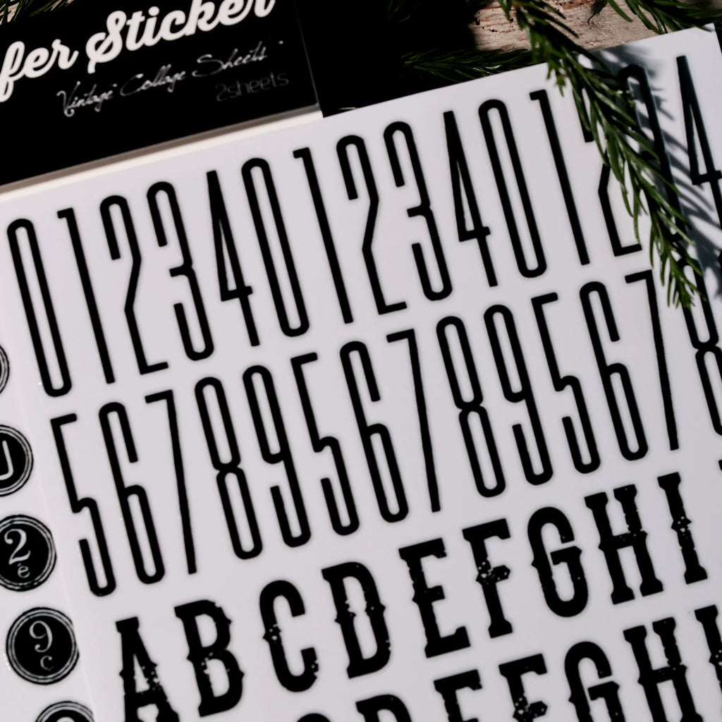 Alphabet and Number UV-DTF Rub-on Stickers