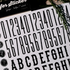 Alphabet and Number UV-DTF Rub-on Stickers
