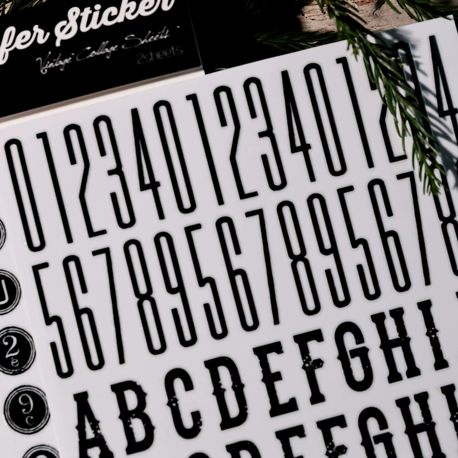 Alphabet and Number UV-DTF Rub-on Stickers