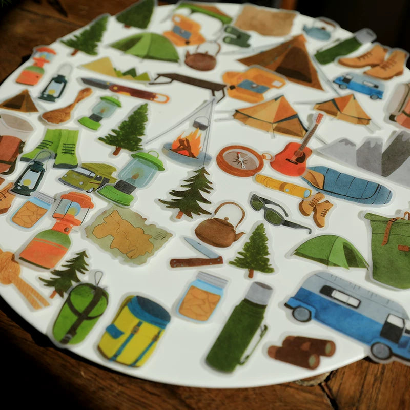 Camping Vellum Stickers