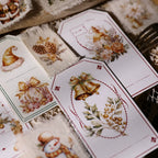Golden Christmas Matte Rub-on Transfers 2 Small Sheets