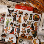 Halloween Matte Rub-on Transfers 2 Small Sheets -Pumpkin