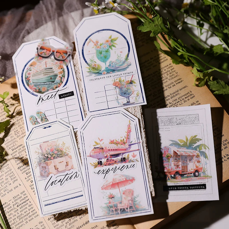 Summer Travel Vellum Stickers