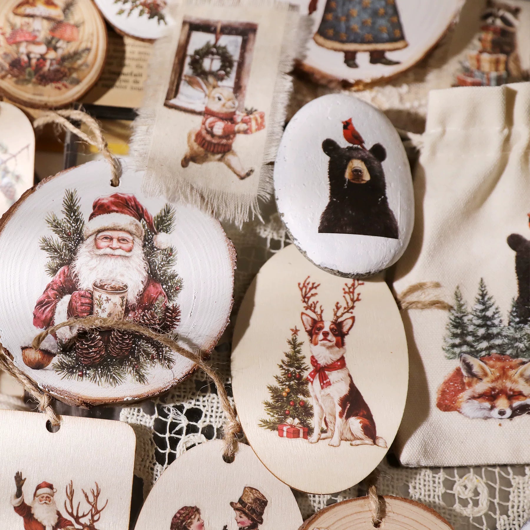 Christmas Matte Rub-on Transfers