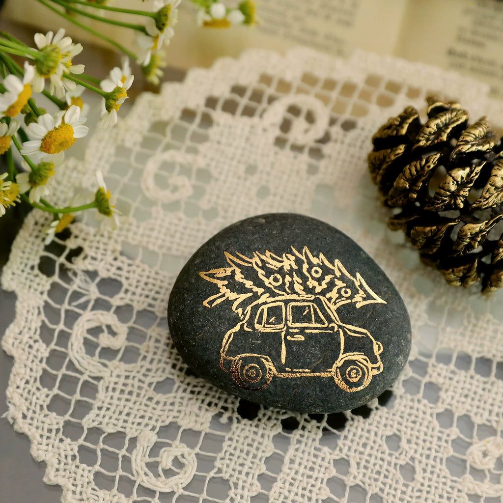 Gold Foil Christmas Rub-on Transfer Stickers