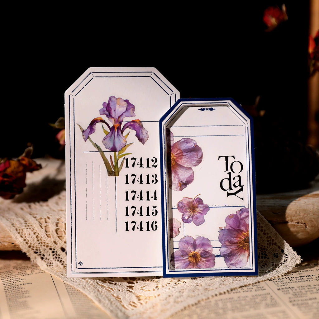 Autumn Dried Flowers Matte Rub-on Transfers