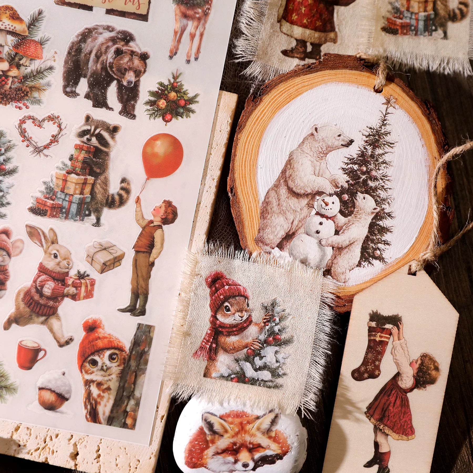 Christmas Matte Rub-on Transfers